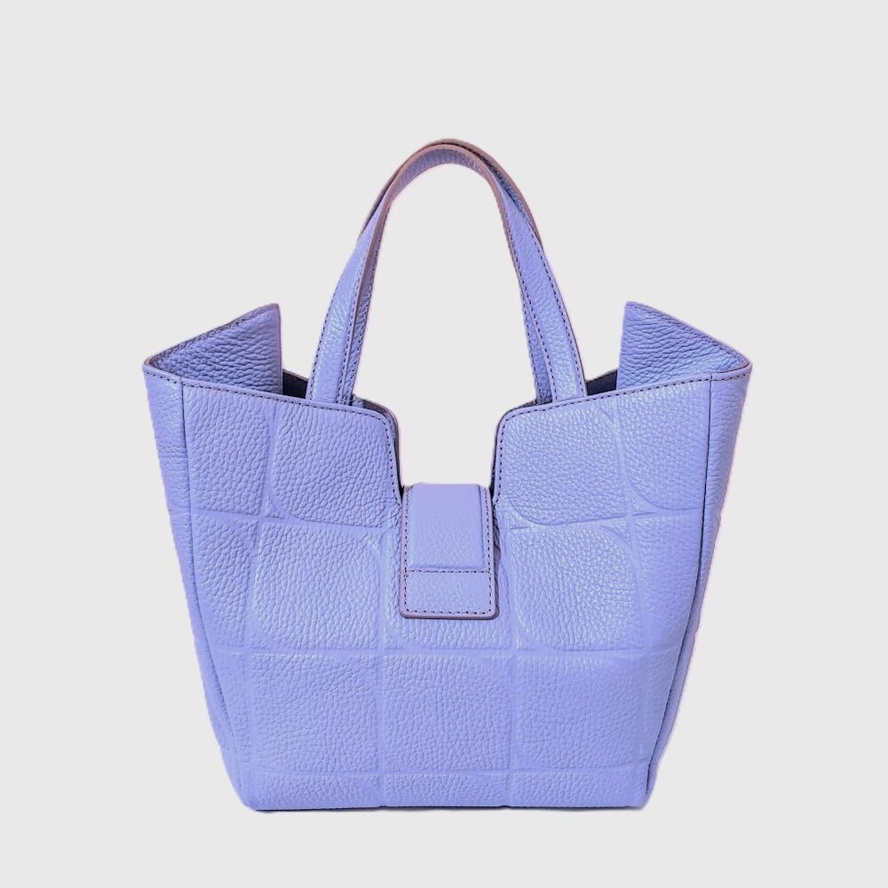 NWT Rare HTF ARCADIA Bia Small Tote Crossbody Bag Lavender Pebbled Leather lilac - Picture 2 of 12